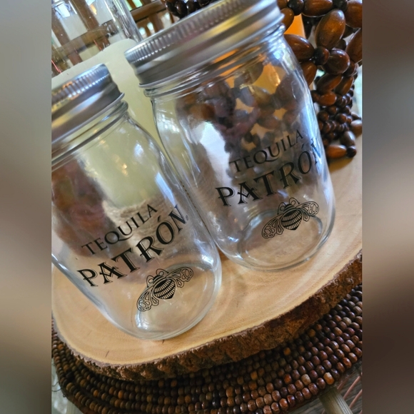 NEW Pair Labeled Patron Tequila Jars (16oz) - Picture 6 of 6